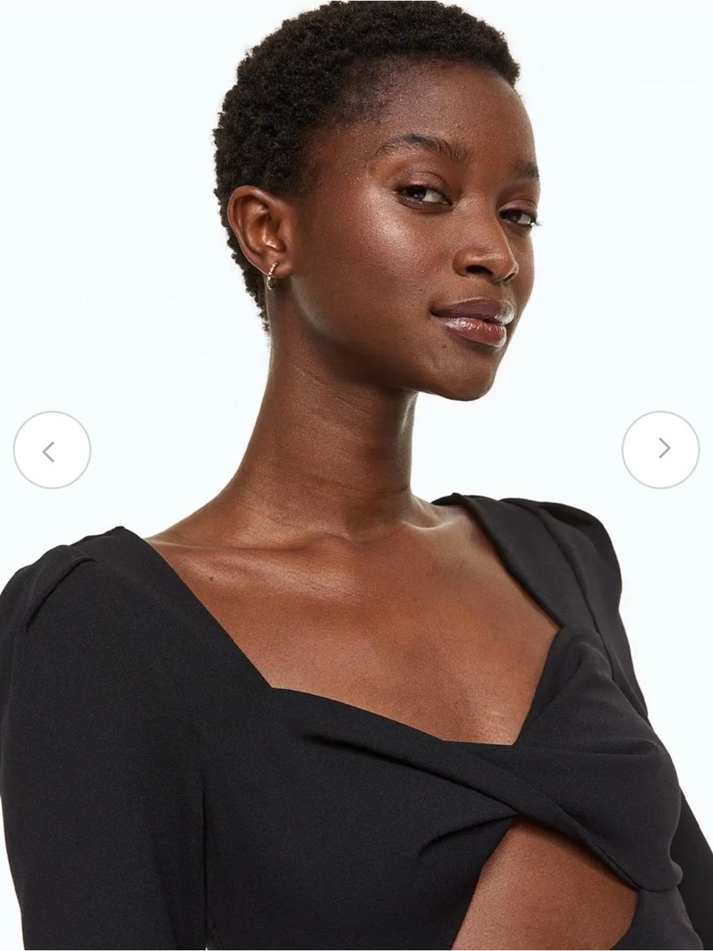 H&M Sexy Black Sheath Cutout Cocktail Dress - Picture 2 of 12